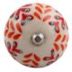 Orange Leaf Ceramic Floral Wine Stopper (Pack Of One Piece)